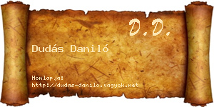 Dudás Daniló névjegykártya
